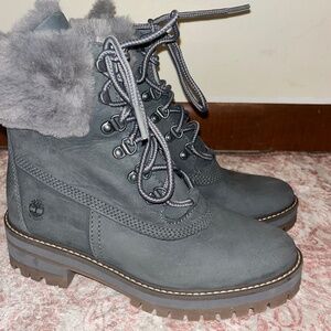 Timberland Gray Lace Up Boots
